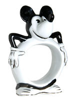 MICKEY MOUSE CHINA FIGURAL NAPKIN RING.