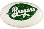 "BREYERS ICE CREAM" LARGE TIN ADVERTISING SIGN.