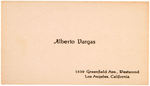 PIN-UP ARTIST ALBERTO VARGAS SIGNED "WORLD WITHOUT END" CONTRACT & PERSONAL BUSINESS CARD.