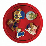 "THIS IS LOVE" DISNEY EVENT LIMITED EDITION BEAUTY AND THE BEAST PIN SET.