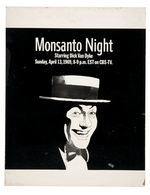 “MONSANTO NIGHT STARRING DICK VAN DYKE” LARGE 1969 CBS-TV PROMO SIGN.