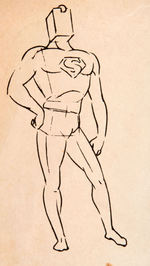 SUPERMAN CARTOON “FLEISCHER STUDIOS LOIS LANE” ORIGINAL STUDIO USED MODEL SHEET.