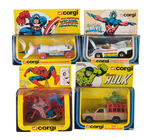 MARVEL COMICS SUPERHEROES CORGI VEHICLE LOT.