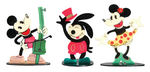 OSWALD THE LUCKY RABBIT/MICKEY & MINNIE MOUSE DIECUT CELLULOID PLACE CARD HOLDERS.