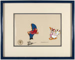 YOSEMITE SAM FRAMED ANIMATION CEL SETUP SIGNED BY FRIZ FRELENG.