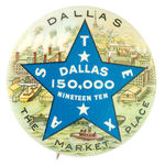 "DALLAS TEXAS THE MARKETPLACE" BEAUTIFUL CITY PROMOTIONAL FROM 1910.