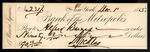 CIVIL WAR GENERAL DANIEL SICKLES SIGNED CHECK DISPLAY.