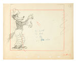 SILLY SYMPHONY - THREE LITTLE WOLVES LAYOUT DRAWING FEATURING BIG BAD WOLF.