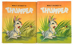 "THE WALT DISNEY PARADE/THUMPER" HARDCOVER BOOK PAIR.