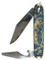 “’RUSTY’ AND ‘RIN-TIN-TIN’” POCKET KNIFE WITH “MORSE CODE.”