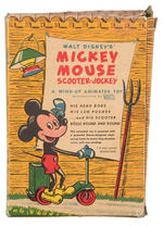 "WALT DISNEY'S MICKEY MOUSE SCOOTER-JOCKEY" BOXED WIND-UP.