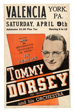 JIMMY & TOMMY DORSEY BIG BAND CONCERT POSTER PAIR.