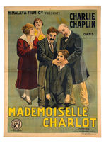 CHARLIE CHAPLIN IN "MADEMOISELLE CHARLOT" FRENCH MOVIE POSTER.