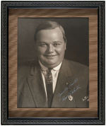 ROSCOE "FATTY" ARBUCKLE SIGNED & FRAMED OVER-SIZED PHOTO.