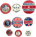 FRANKLIN ROOSEVELT NICE GROUP OF SCARCE AND LIMITED ISSUE BUTTONS.