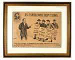 ANTI-BRYAN "AN UNWELCOME DEPUTATION" 1896 FRAMED POSTER.