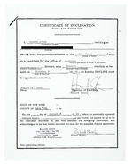 HOWARD STERN SIGNED CERTIFICATE OF DECLINATION OF NOMINATION FOR GOVERNOR OF NEW YORK.