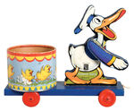 "DONALD DUCK" CHICK CART FISHER-PRICE PULL TOY.