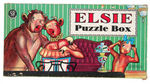 “ELSIE PUZZLE BOX” SET/”ELSIE THE COW” PUSH PUPPET.