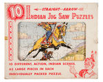 "STRAIGHT ARROW INDIAN JIGSAW PUZZLES" RARE BOXED SET.