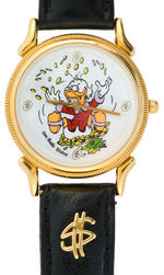 RARE UNCLE SCROOGE WATCH IN GOLD BRICK WITH CARL BARKS SIGNED COA.