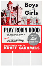 "KRAFT CARAMELS ROBIN HOOD" STORE DISPLAY.