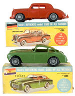 "IDEAL'S AUTHENTIC MODEL CARS OF ALL NATIONS" LOT OF FIVE.