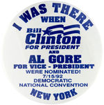 CLINTON/GORE SIX LARGE BUTTONS FROM 1992-1996.