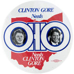 CLINTON/GORE SIX LARGE BUTTONS FROM 1992-1996.