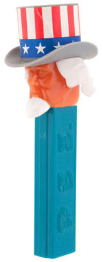 PEZ PAL SHEIK AND UNCLE SAM PEZ DISPENSERS.