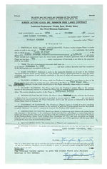 "THE LONE RANGER AND THE LAKE OF FIRE" DOUGLAS KENNEDY MOVIE CONTRACT WITH PHOTO.