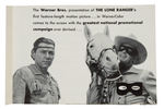 "THE LONE RANGER" 1956 WARNER BROS. MOVIE PROMO KIT.