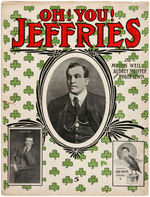 BOXER JAMES J. JEFFRIES "OH! YOU! JEFFRIES" SHEET MUSIC.