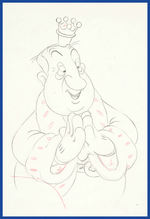 SILLY SYMPHONIES - MOTHER GOOSE GOES HOLLYWOOD PRODUCTION DRAWING FEATURING HUGH HERBERT.