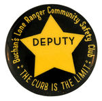 LONE RANGER “DEPUTY” RANK BREAD CLUB RARE BUTTON FROM HAKE COLLECTION.