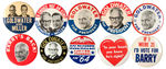 GOLDWATER COLLECTION OF TEN LARGE BUTTONS.