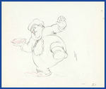 SILLY SYMPHONIES - MOTHER GOOSE GOES HOLLYWOOD PRODUCTION DRAWING LOT FEATURING LAUREL & HARDY.