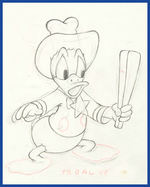 TRUANT OFFICER DONALD PRODUCTION DRAWING FEATURING DONALD DUCK.