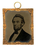 ABRAHAM LINCOLN TINTYPE FROM THE SERIES BY ABBOTT & CO. CIRCA 1862.