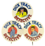 DICK TRACY’S FIRST THREE COLLECTIBLES CIRCA 1932 FROM HAKE COLLECTION & CPB.