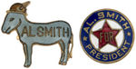 SMITH ENAMEL DONKEY PIN AND HAKE UNLISTED LAPEL STUD.