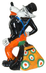 BIG BAD WOLF FRENCH FIGURAL CERAMIC BANK.