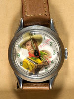 "GENE AUTRY SIX-SHOOTER WATCH" WITH BOX.