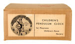 "DAVY CROCKETT TIME" CHILDREN'S PENDULUM CLOCK" IN BOX.