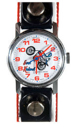 "EVEL KNIEVEL" BOXED WRISTWATCH BY BRADLEY.