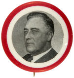 FRANKLIN ROOSEVELT RARE 1932 PORTRAIT BUTTON.