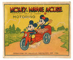 "MICKEY & MINNIE MOUSE MOTORING" EXTREMELY RARE BOXED WIND-UP TOY.