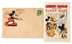 "MICKEY MOUSE RECIPE SCRAP BOOK" WITH MAILING ENVELOPE/RECIPE CARDS.