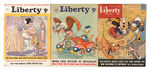 "LIBERTY" MAGAZINES WITH CLASSIC DISNEY COVERS.