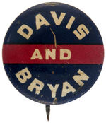 "DAVIS AND BRYAN" SCARCE LITHO NAME BUTTON.